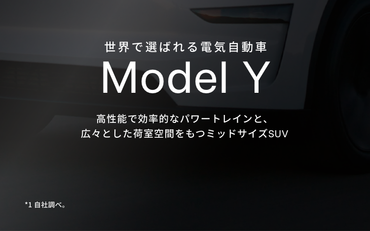 世界で選ばれる電気自動車 Model Y